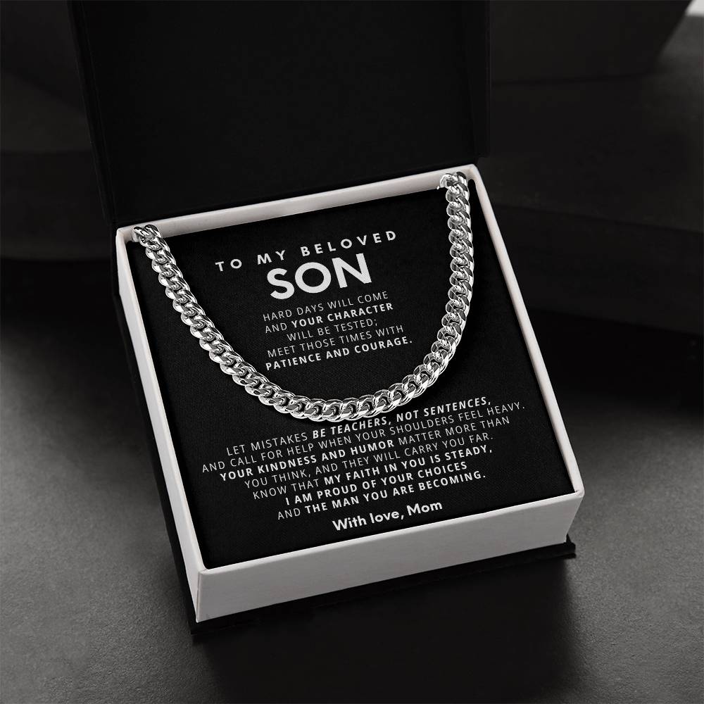 To my son, I am proud of your choices and the man you are becoming.