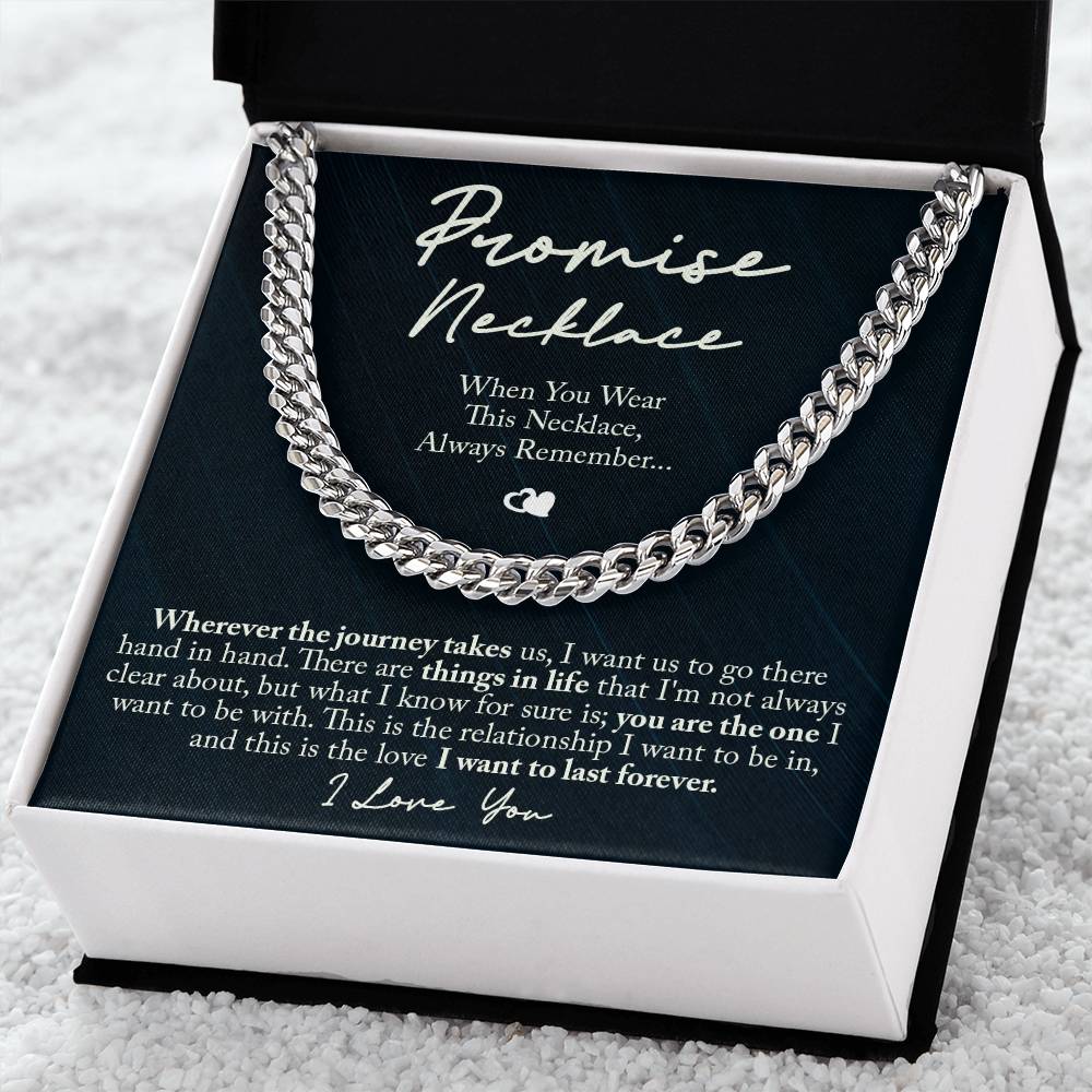 TO MY MAN PROMISE NECKLACE CUBAN LINK CHAIN