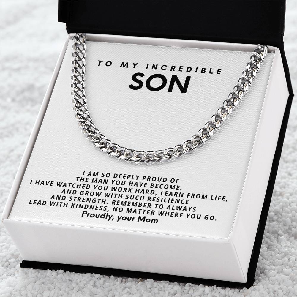 To my incredible son, I am so deeply proud of the man you have become