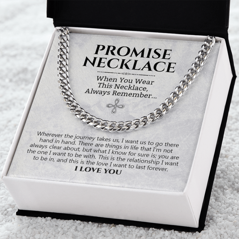 Love You Forever Promise Necklace Hand In Hand