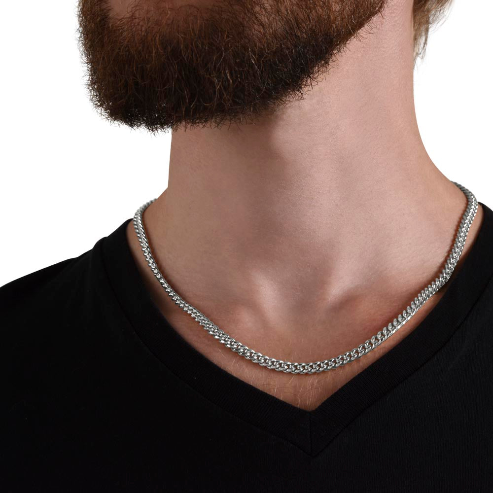 TO MY MAN PROMISE NECKLACE CUBAN LINK CHAIN
