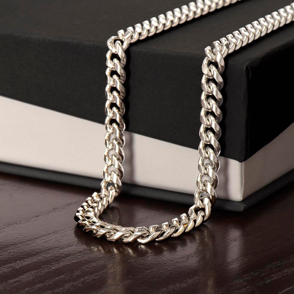 TO MY MAN PROMISE NECKLACE CUBAN LINK CHAIN