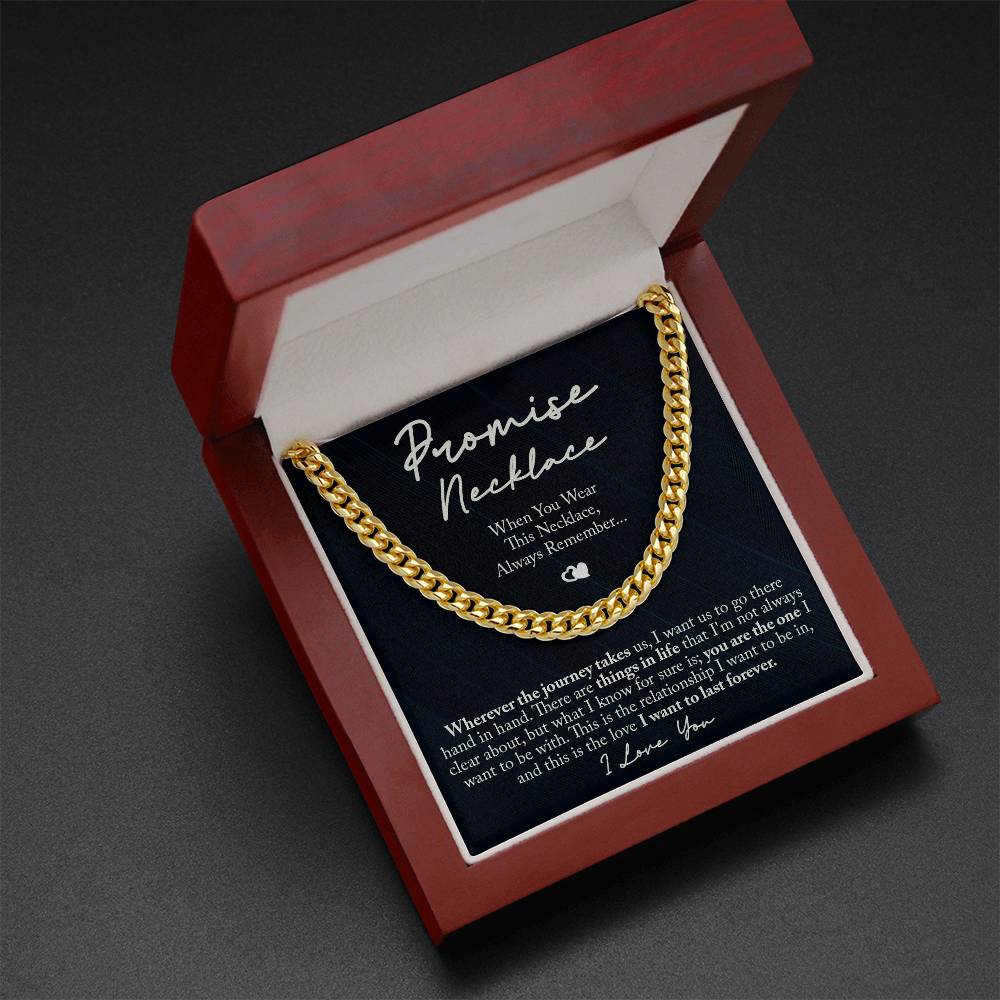 TO MY MAN PROMISE NECKLACE CUBAN LINK CHAIN