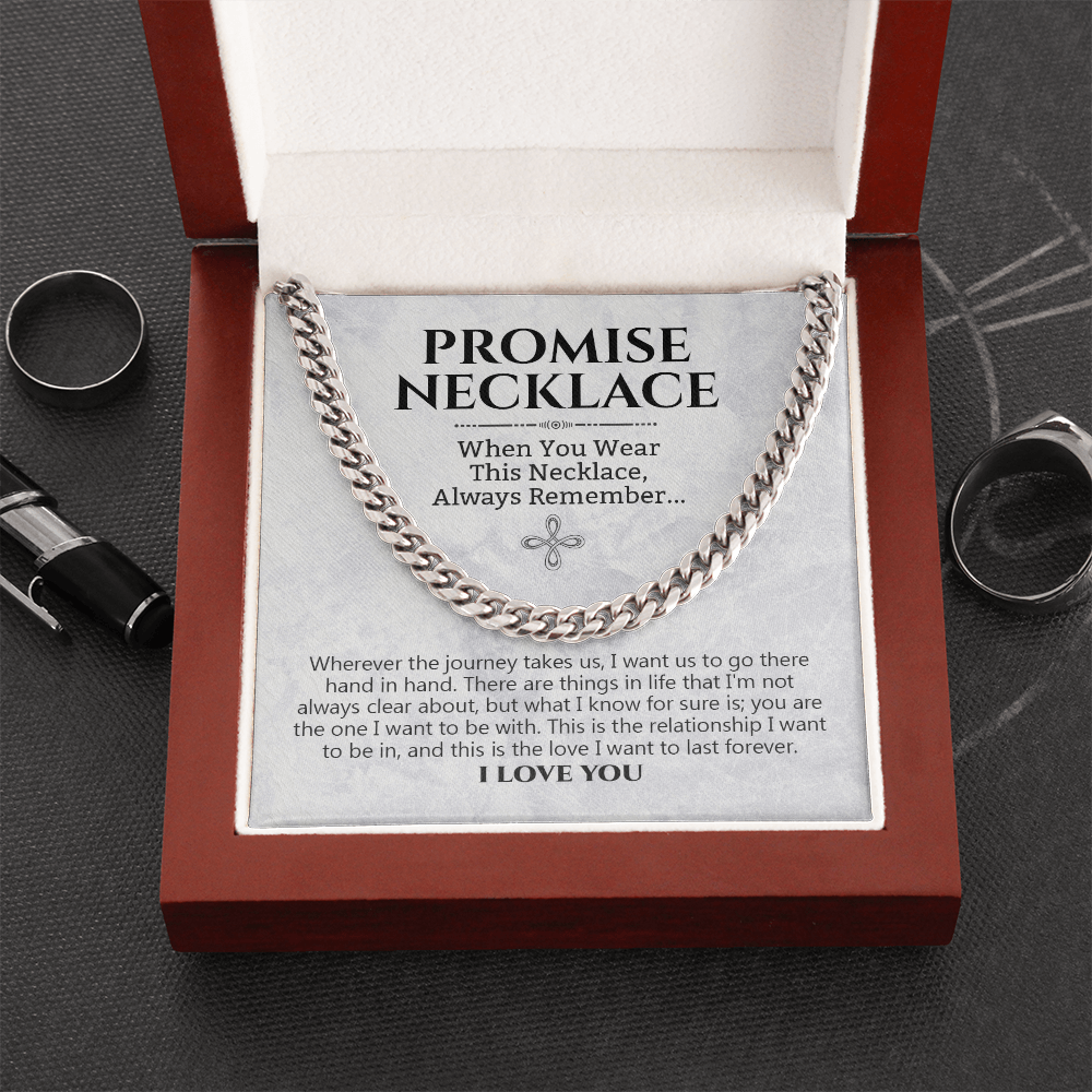 Love You Forever Promise Necklace Hand In Hand