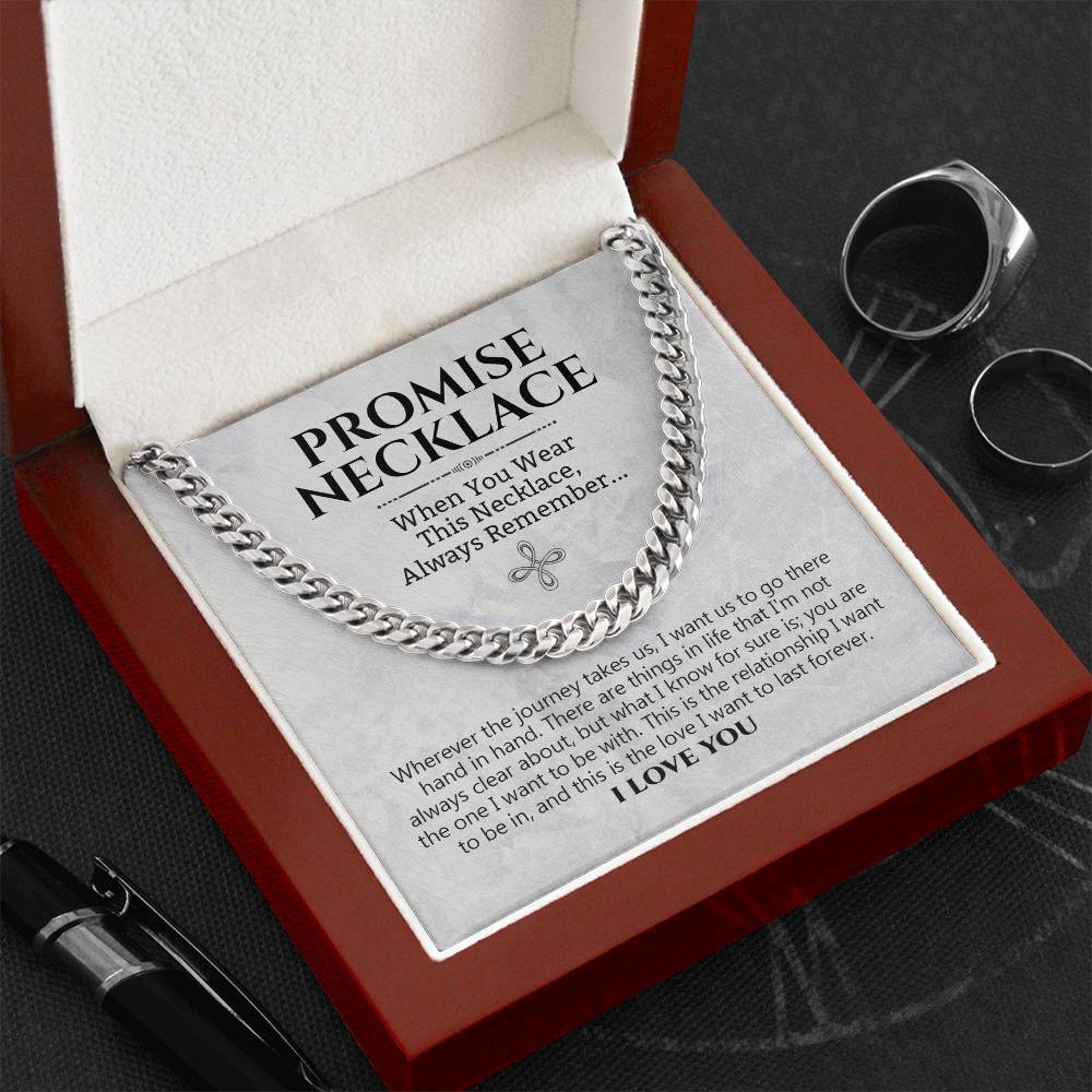 Love You Forever Promise Necklace Hand In Hand