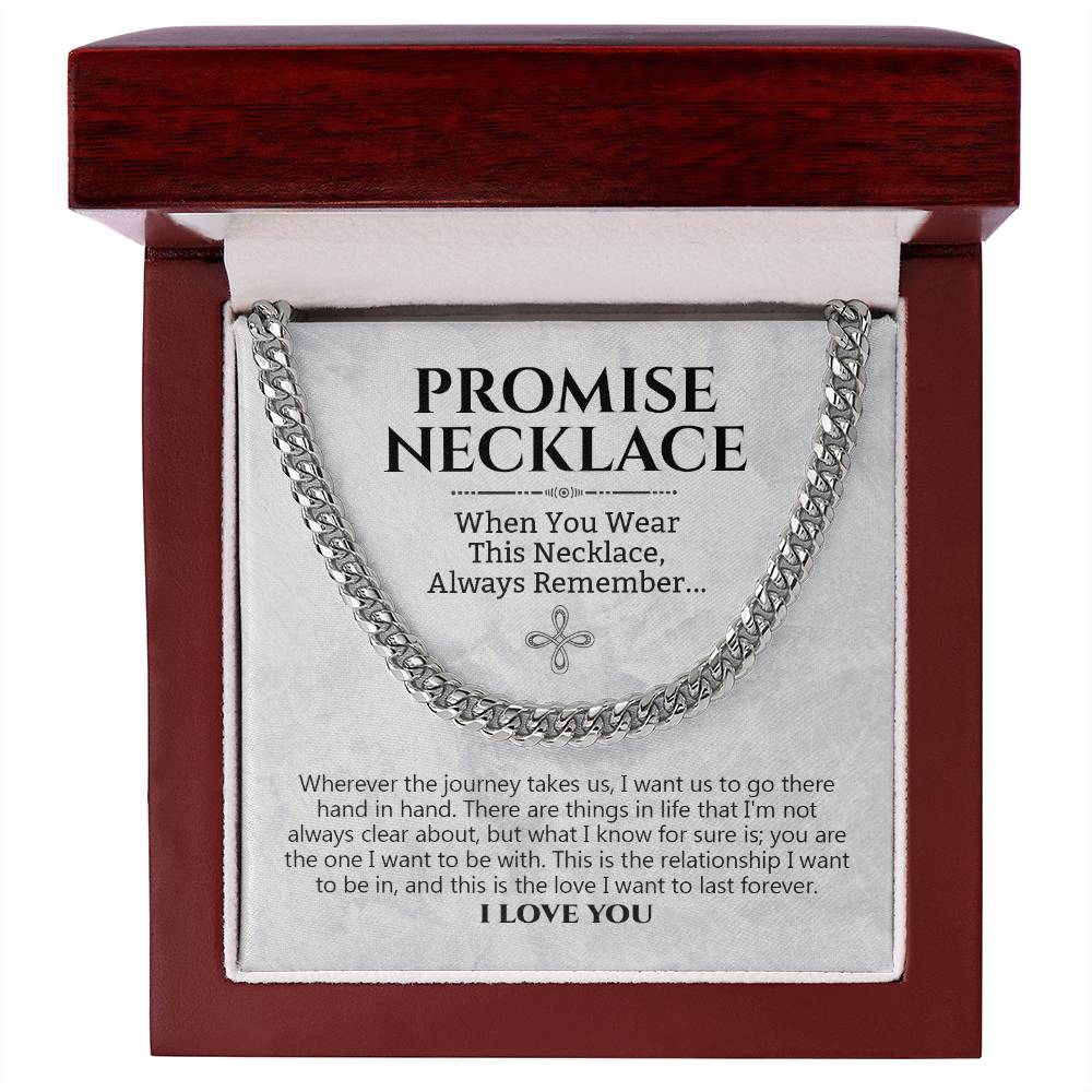 Love You Forever Promise Necklace Hand In Hand