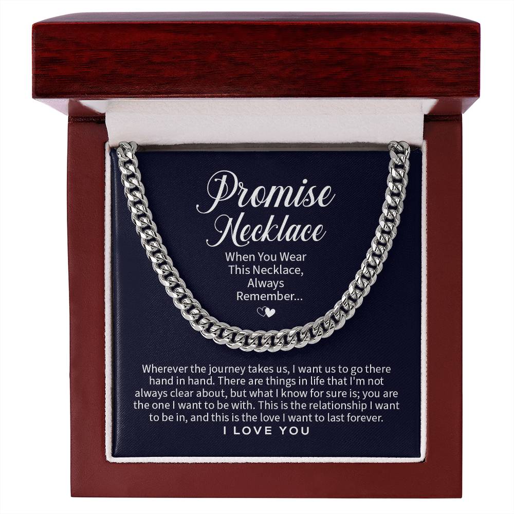 Cuban Link Chain Promise Necklace Know For Sure