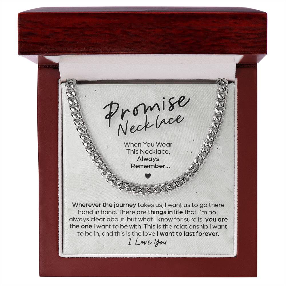 Cuban Link Chain Promise Necklace This Relationship