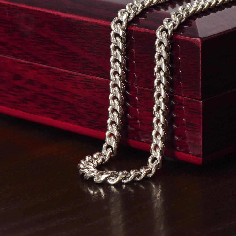 TO MY MAN PROMISE NECKLACE CUBAN LINK CHAIN
