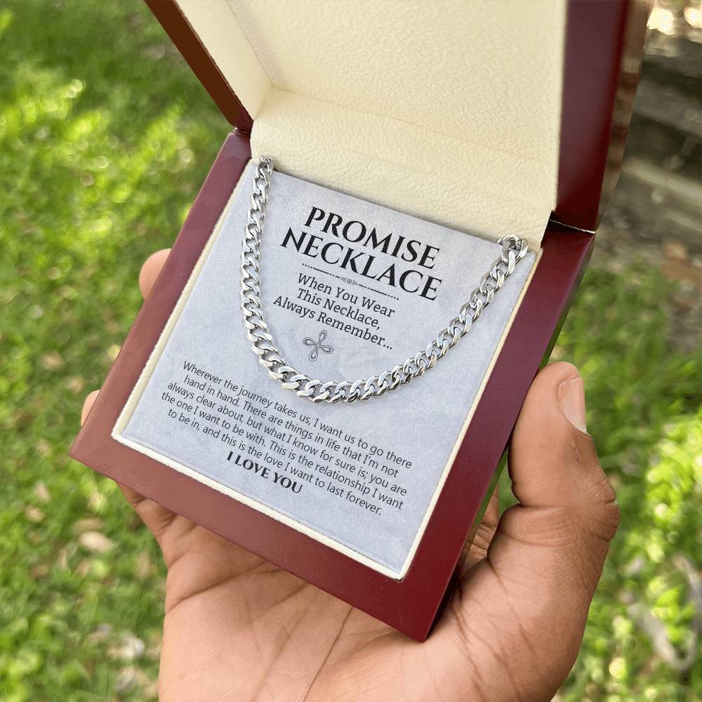 Love You Forever Promise Necklace Hand In Hand