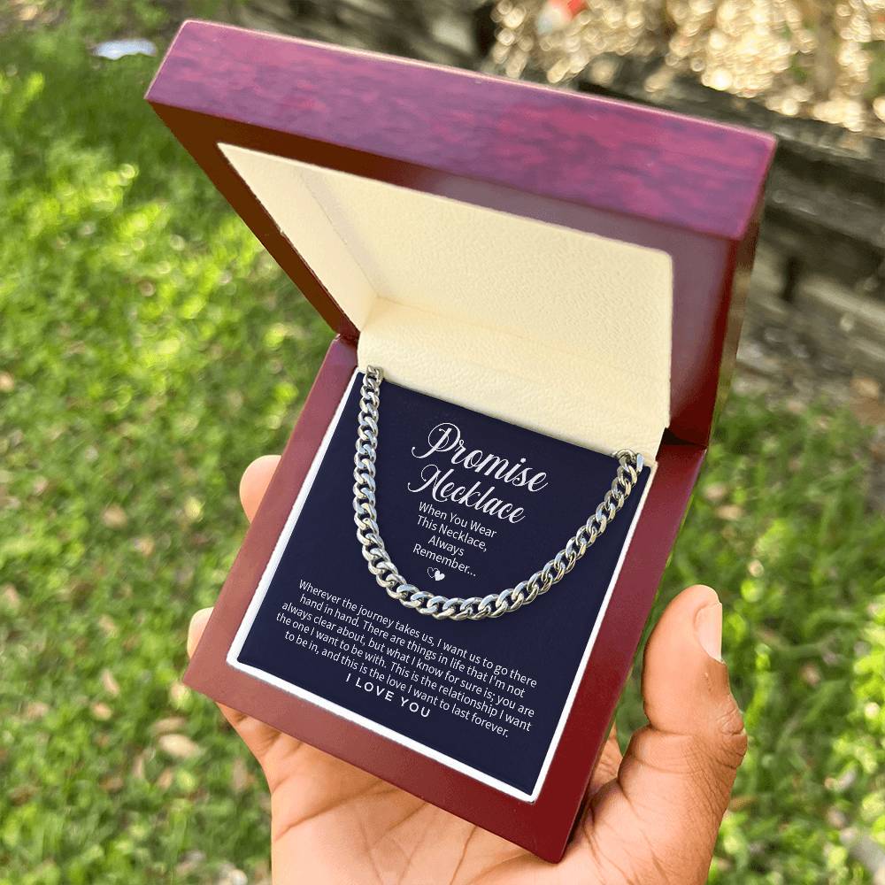 Cuban Link Chain Promise Necklace Know For Sure