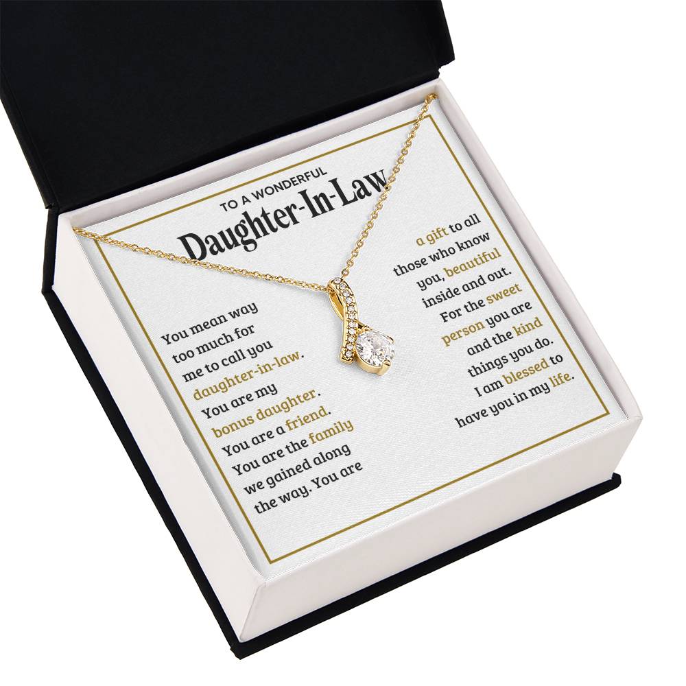 TO MY DAUGHTER IN LAW SWEET PERSON ALLURING BEAUTY NECKLACE GIFT SET