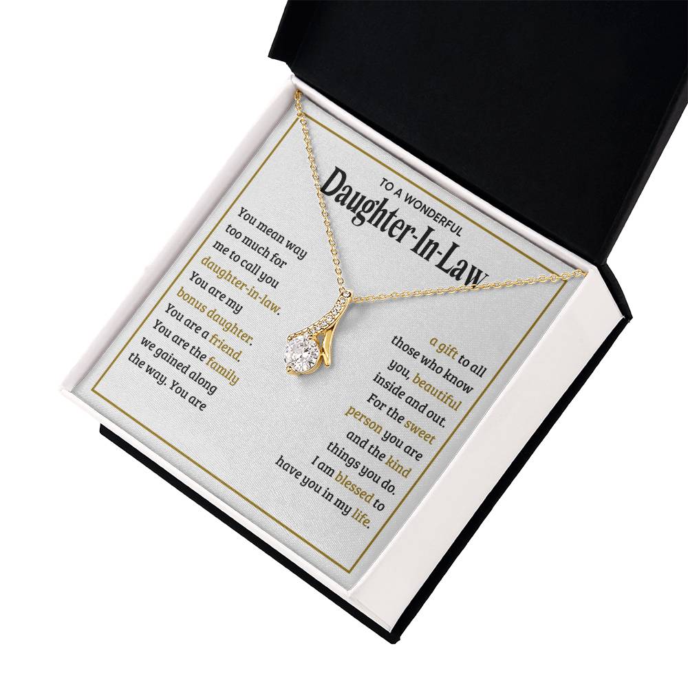 TO MY DAUGHTER IN LAW SWEET PERSON ALLURING BEAUTY NECKLACE GIFT SET