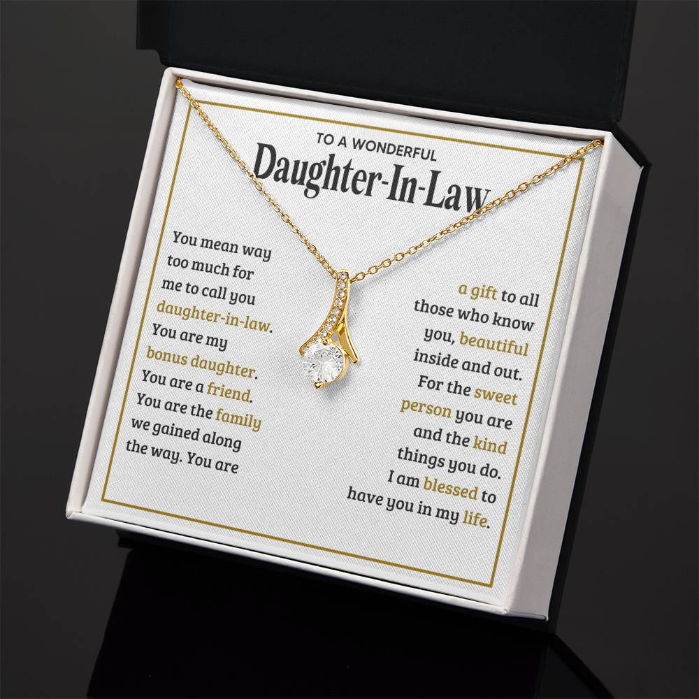 TO MY DAUGHTER IN LAW SWEET PERSON ALLURING BEAUTY NECKLACE GIFT SET