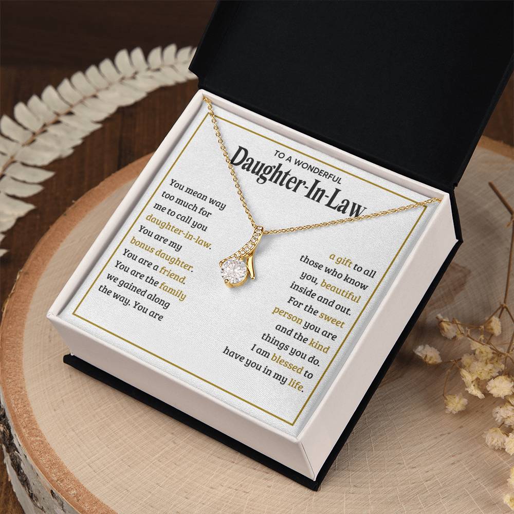 TO MY DAUGHTER IN LAW SWEET PERSON ALLURING BEAUTY NECKLACE GIFT SET