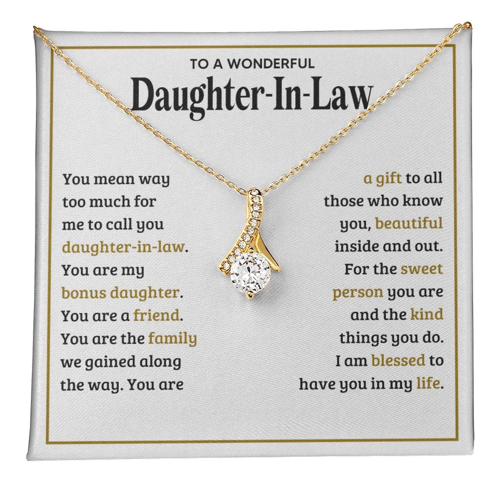 TO MY DAUGHTER IN LAW SWEET PERSON ALLURING BEAUTY NECKLACE GIFT SET
