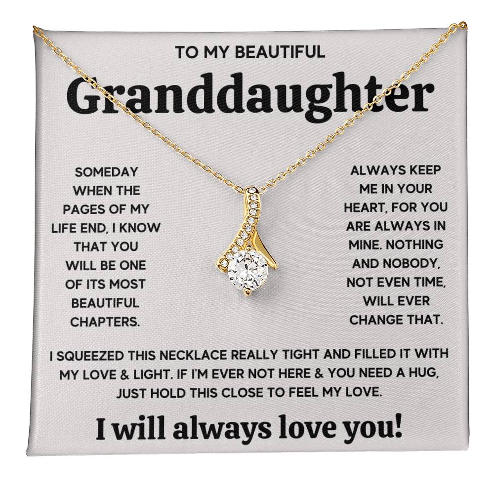 TO MY GRANDDAUGHTER SQUEEZED GOLD ALLURING NECKLACE GIFT SET