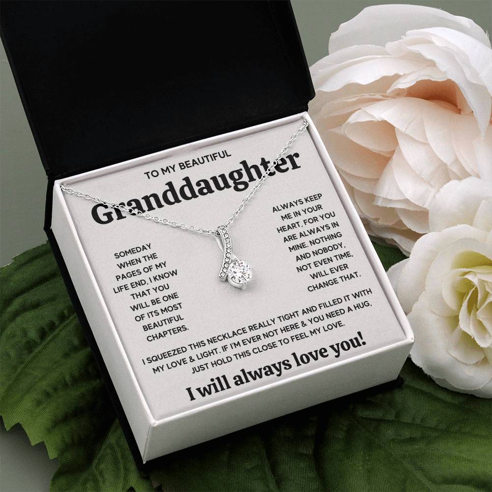 TO MY GRANDDAUGHTER SQUEEZED GOLD ALLURING NECKLACE GIFT SET