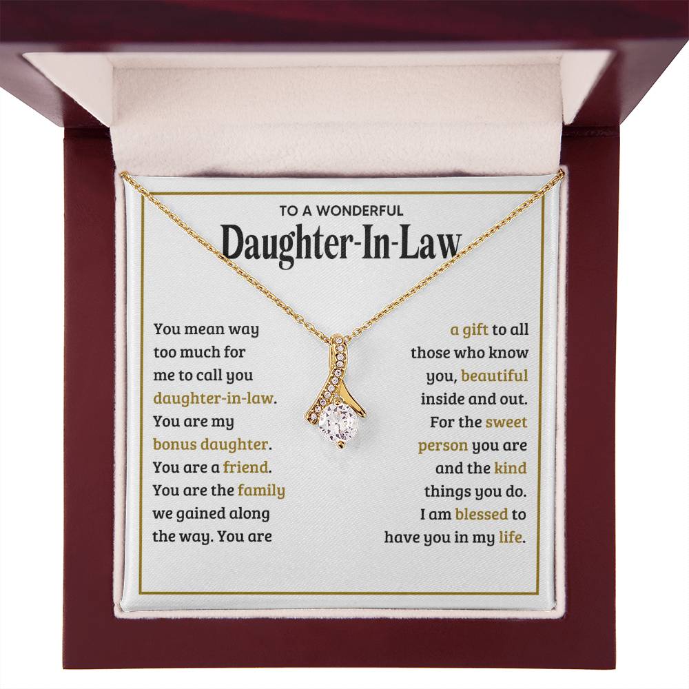 TO MY DAUGHTER IN LAW SWEET PERSON ALLURING BEAUTY NECKLACE GIFT SET