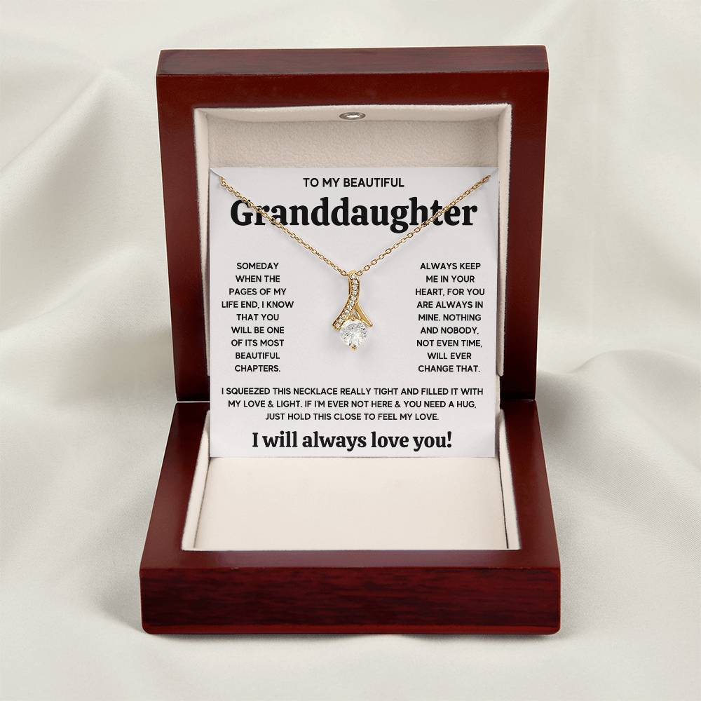 TO MY GRANDDAUGHTER SQUEEZED GOLD ALLURING NECKLACE GIFT SET