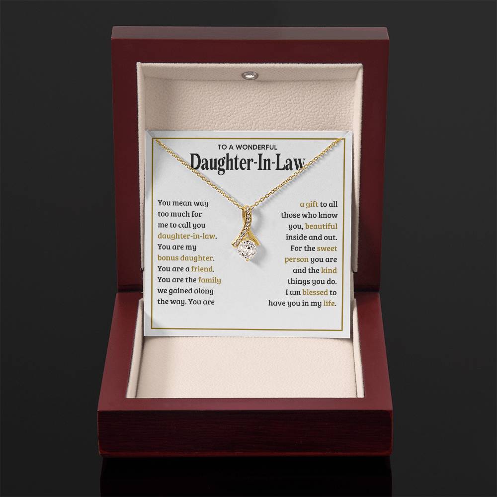 TO MY DAUGHTER IN LAW SWEET PERSON ALLURING BEAUTY NECKLACE GIFT SET