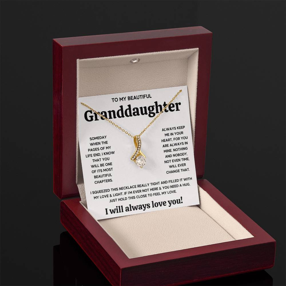 TO MY GRANDDAUGHTER SQUEEZED GOLD ALLURING NECKLACE GIFT SET