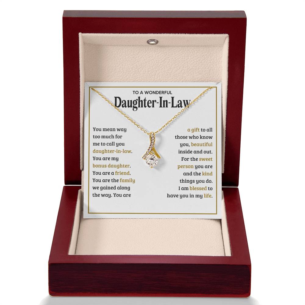 TO MY DAUGHTER IN LAW SWEET PERSON ALLURING BEAUTY NECKLACE GIFT SET
