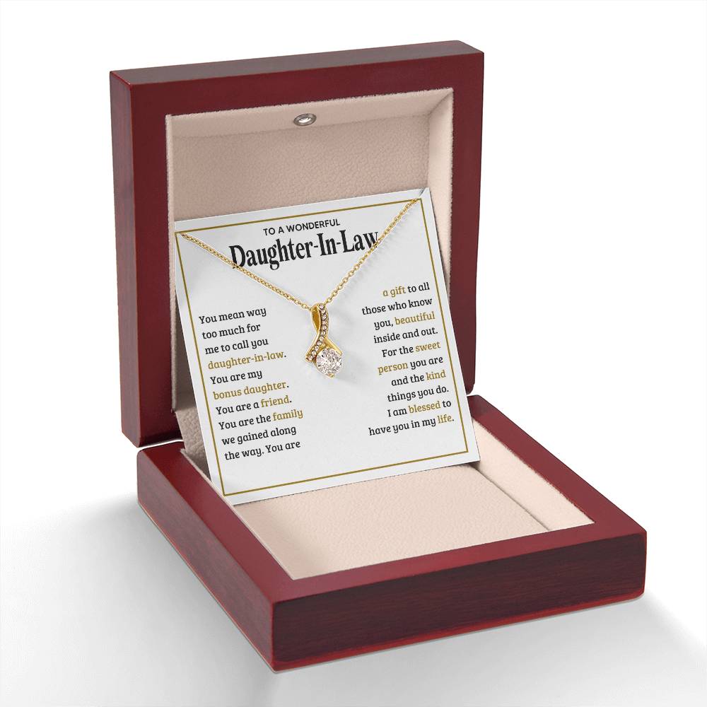 TO MY DAUGHTER IN LAW SWEET PERSON ALLURING BEAUTY NECKLACE GIFT SET
