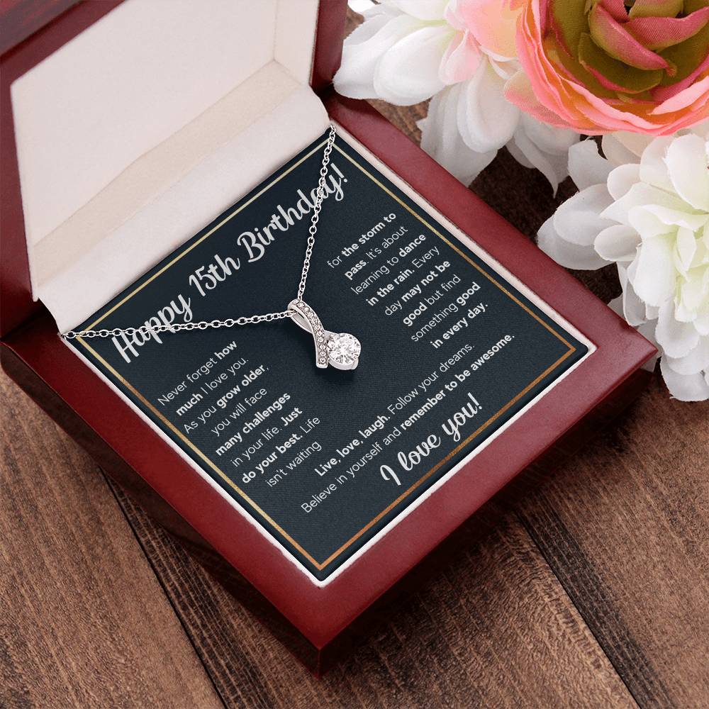 HAPPY 15TH BIRTHDAY RAIN ALLURING NECKLACE GIFT SET