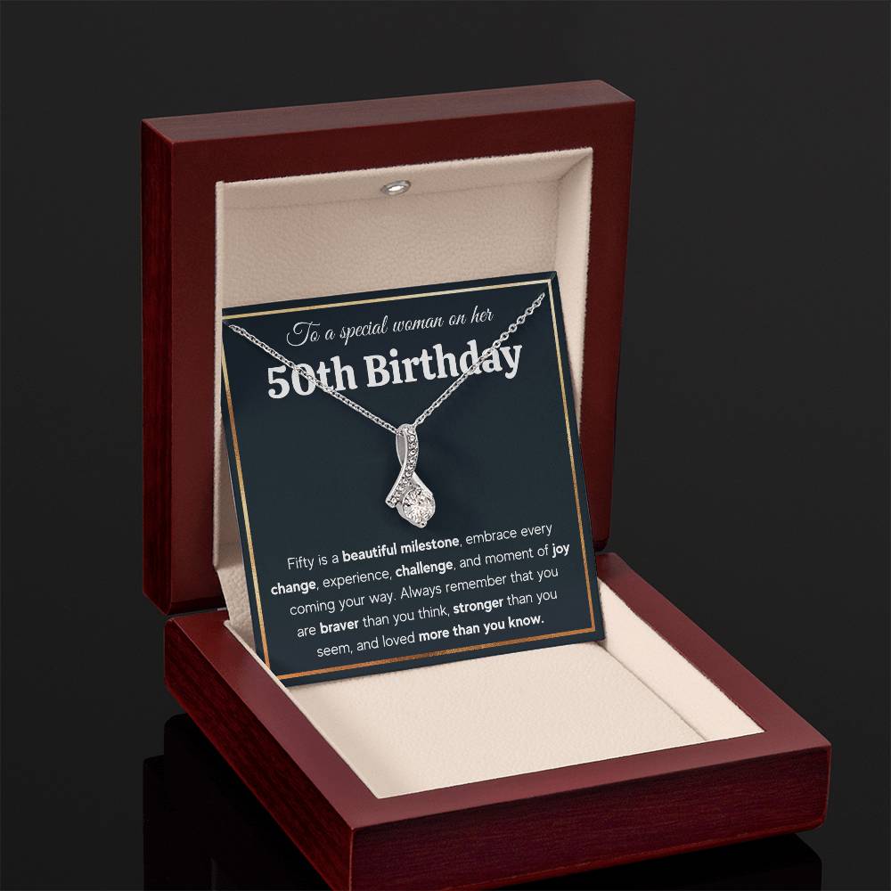 50TH BIRTHDAY MILESTONE ALLURING NECKLACE GIFT SET