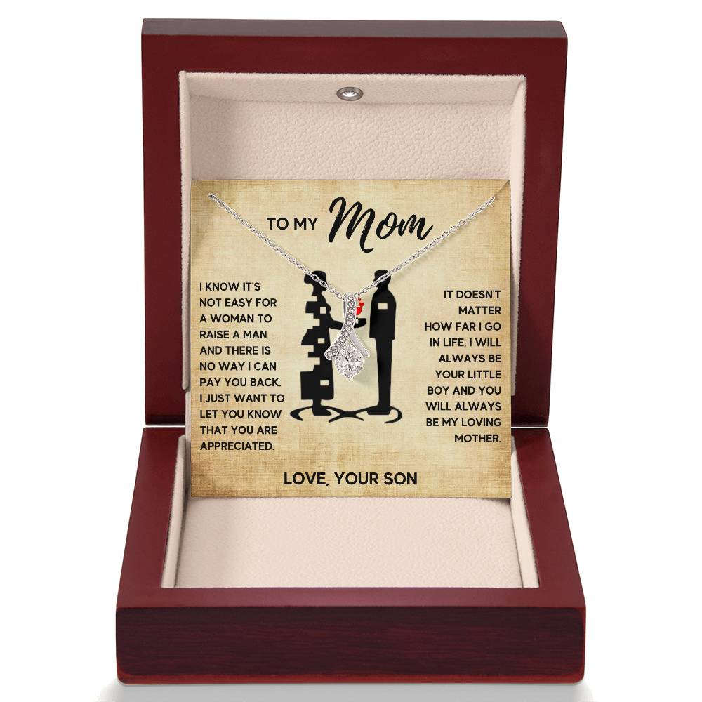TO MY MOM LITTLE BOY ALLURING NECKLACE GIFT SET