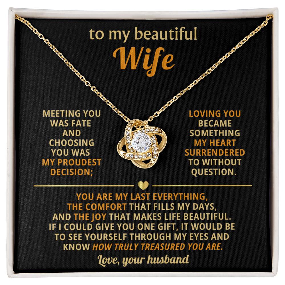 To my beautiful Wife, Meeting you was fate and choosing you was my proudest decision