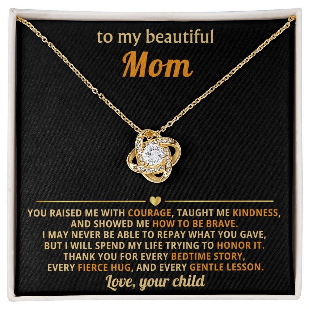 To my beautiful Mom, I may never be able to repay what you gave