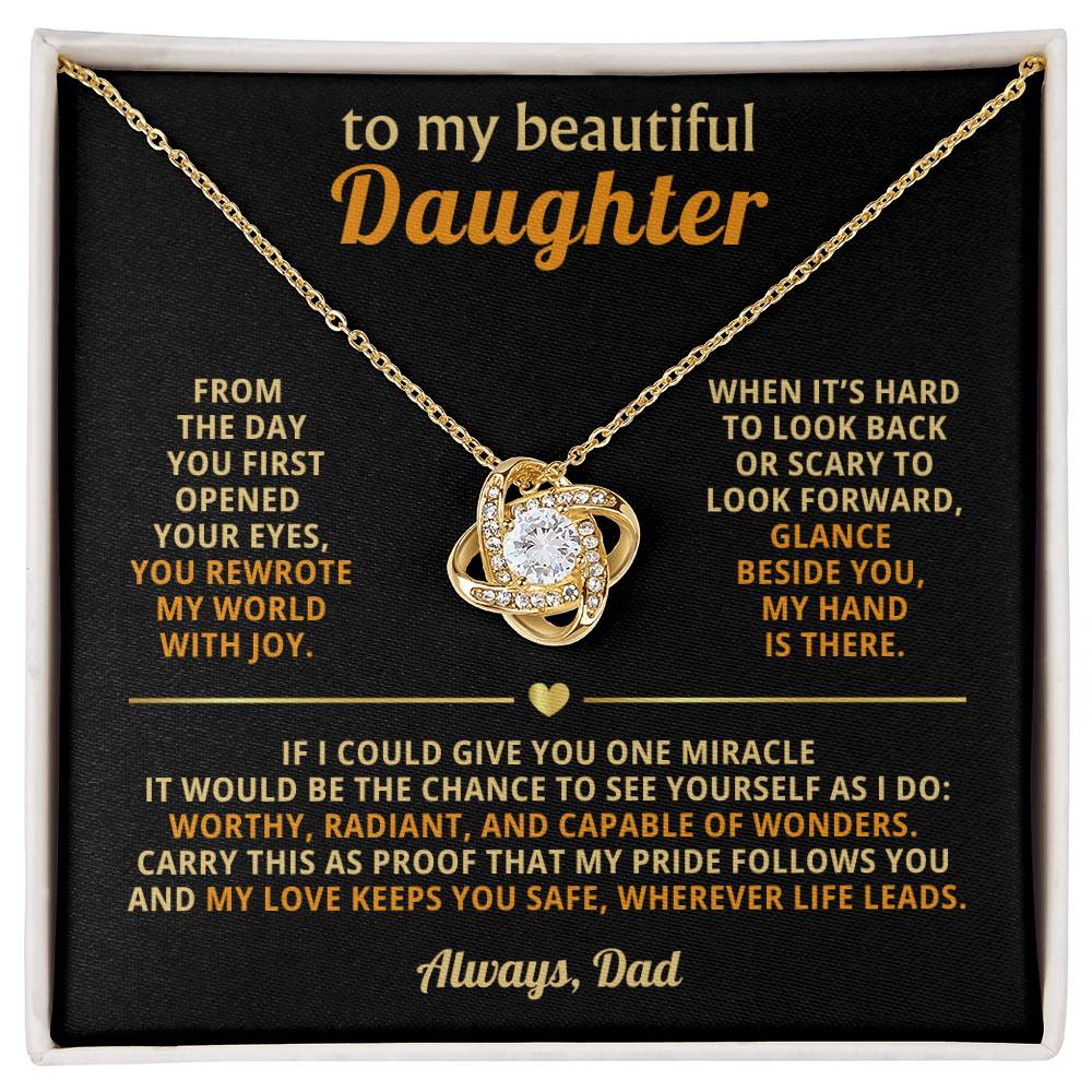 To my beautiful Daughter, You rewrote my world with joy
