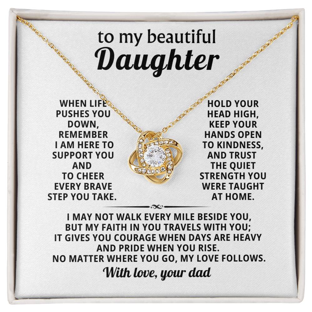 To my beautiful Daughter, My faith in you travels with you