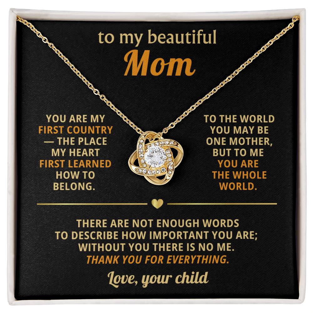 To my beautiful Mom, without you there is no me