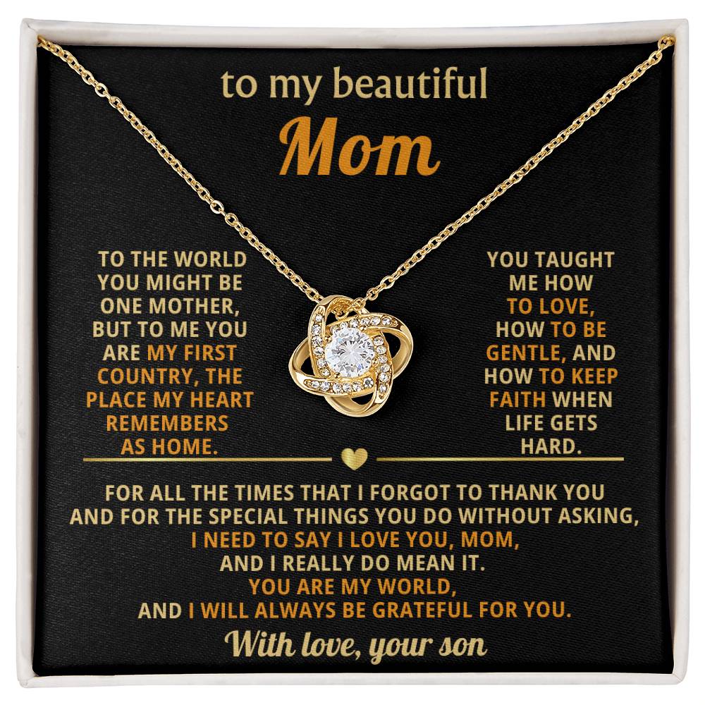 To My Mom, You taught me how to love, how to be gentle