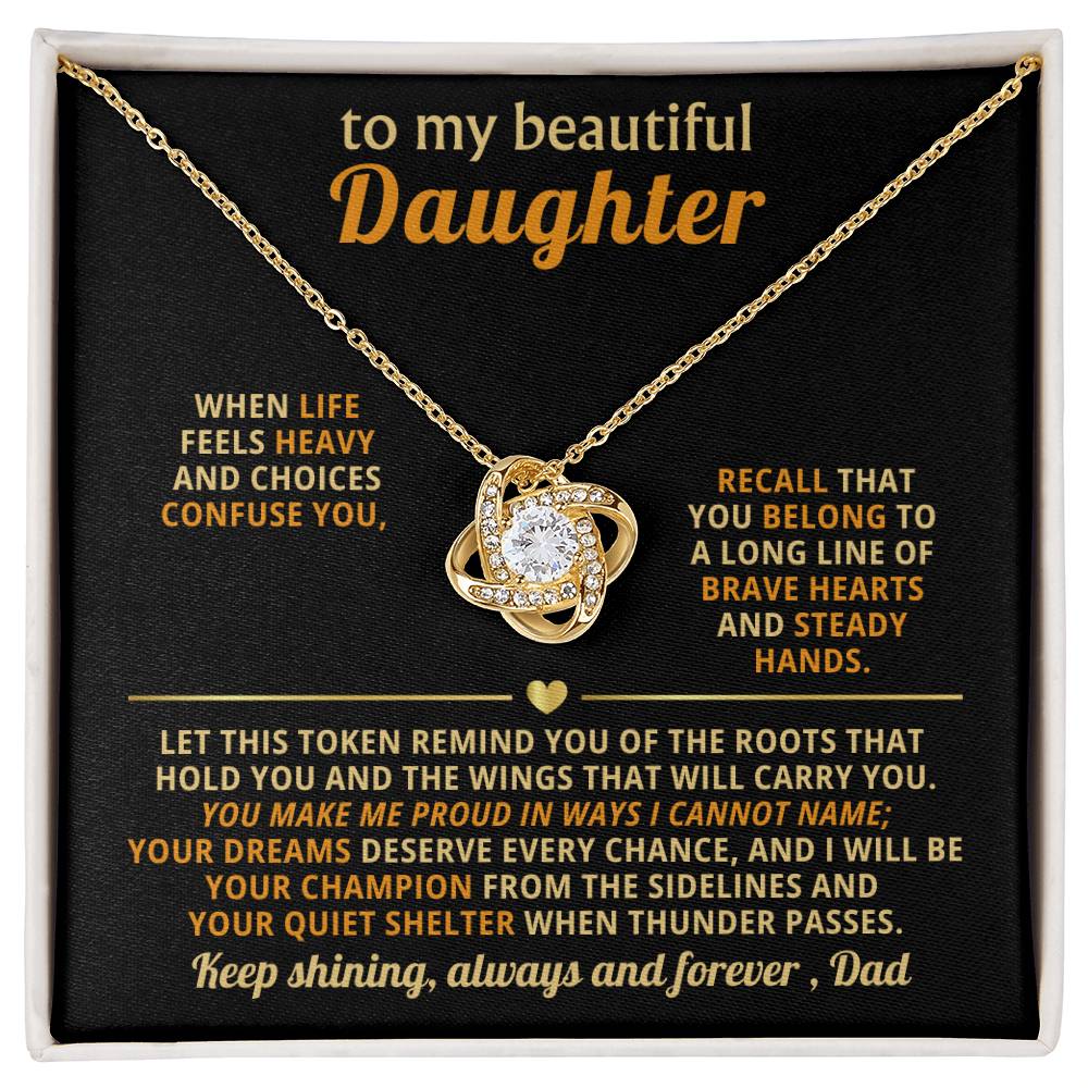 To my beautiful Daughter, I will be your champion from the sidelines