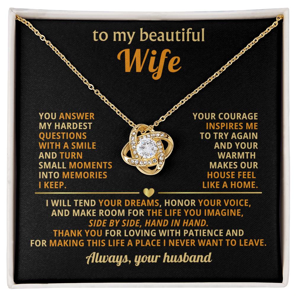 To my beautiful Wife, Your warmth makes our house feel like a home