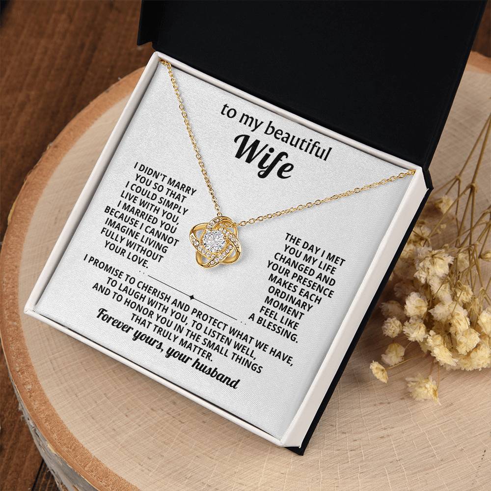 To my beautiful Wife, I promise to cherish and protect what we have