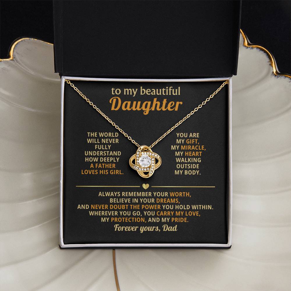 To my beautiful Daughter - The world will never fully understand how deeply a father loves his girl