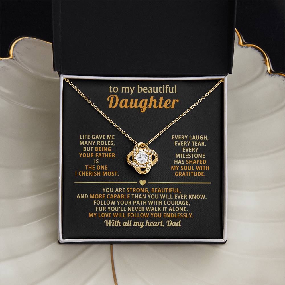 To my beautiful Daughter - Life gave me many roles, but being your father is the one I cherish most