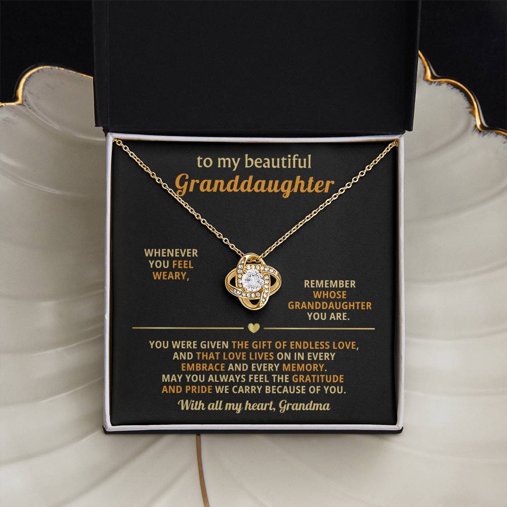 To my beautiful Granddaughter, You were given the gift of endless love