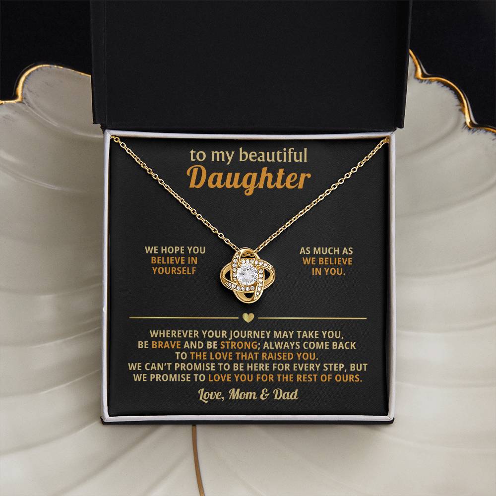To my beautiful daughter, We hope you believe in yourself as much as we believe in you