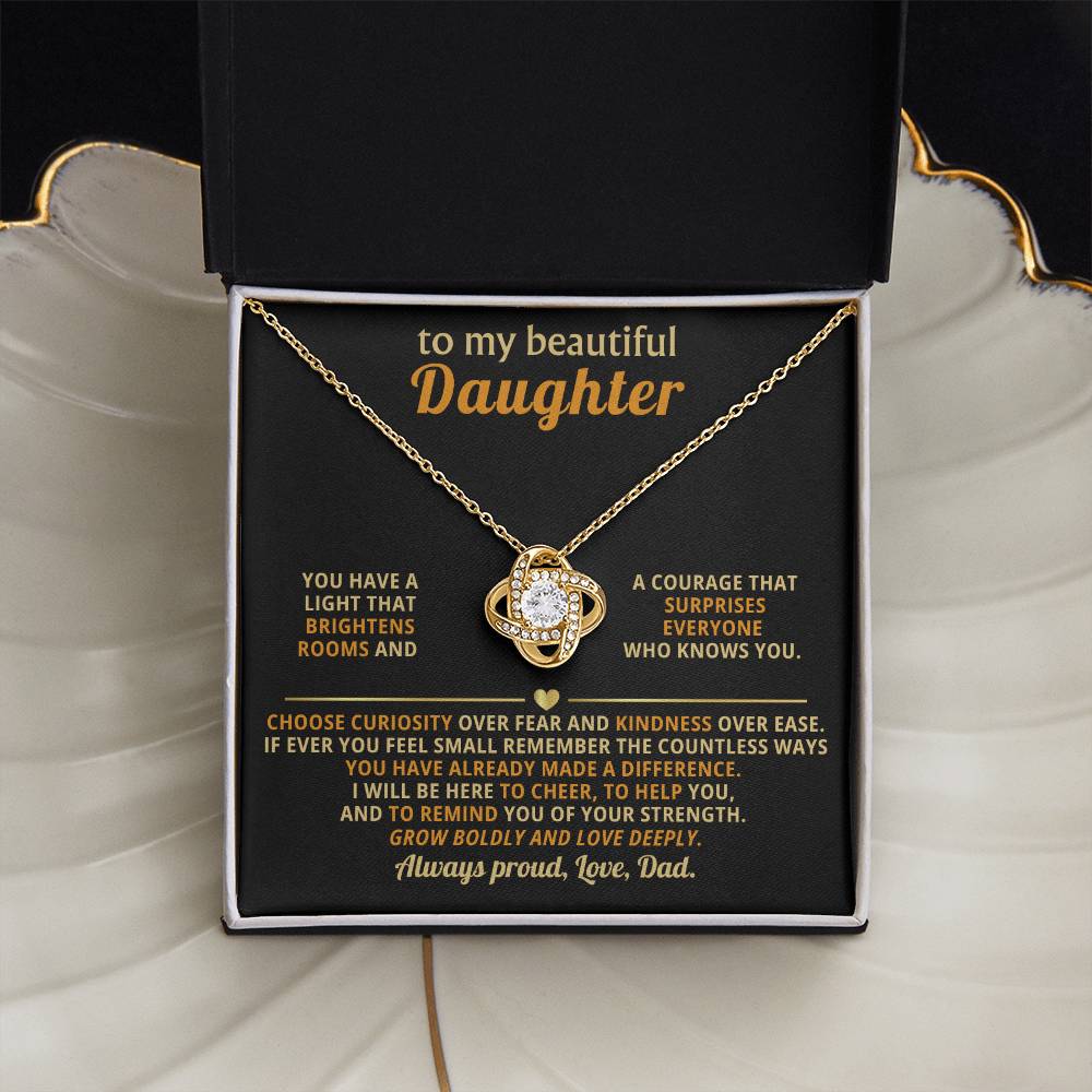 To my beautiful Daughter,Grow boldly and love deeply