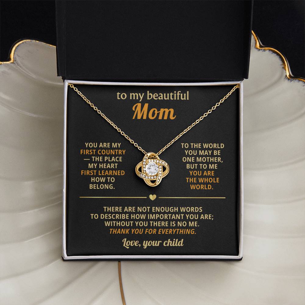 To my beautiful Mom, without you there is no me