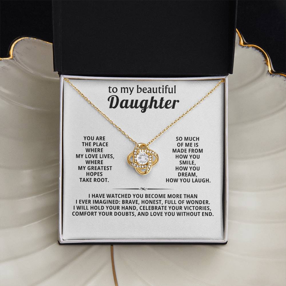 To my beautiful daughter, You are the place where my love lives
