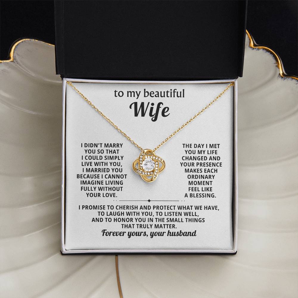 To my beautiful Wife, I promise to cherish and protect what we have