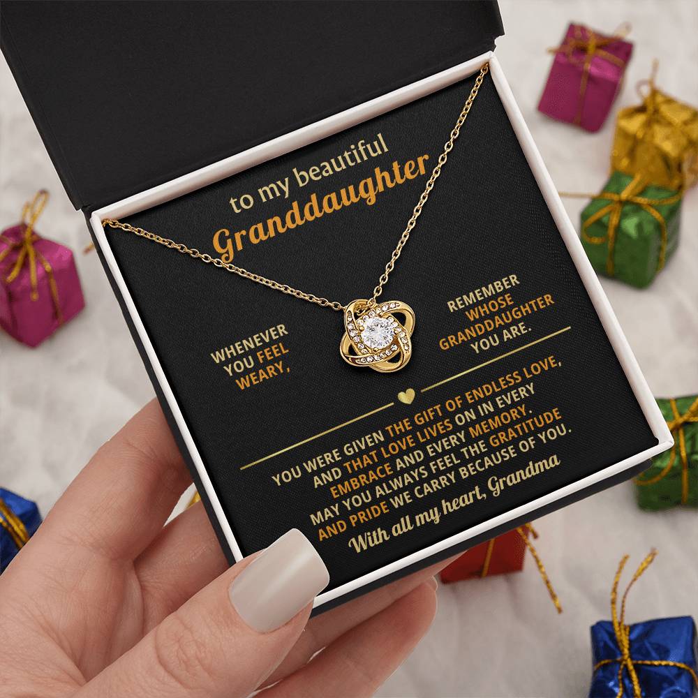 To my beautiful Granddaughter, You were given the gift of endless love