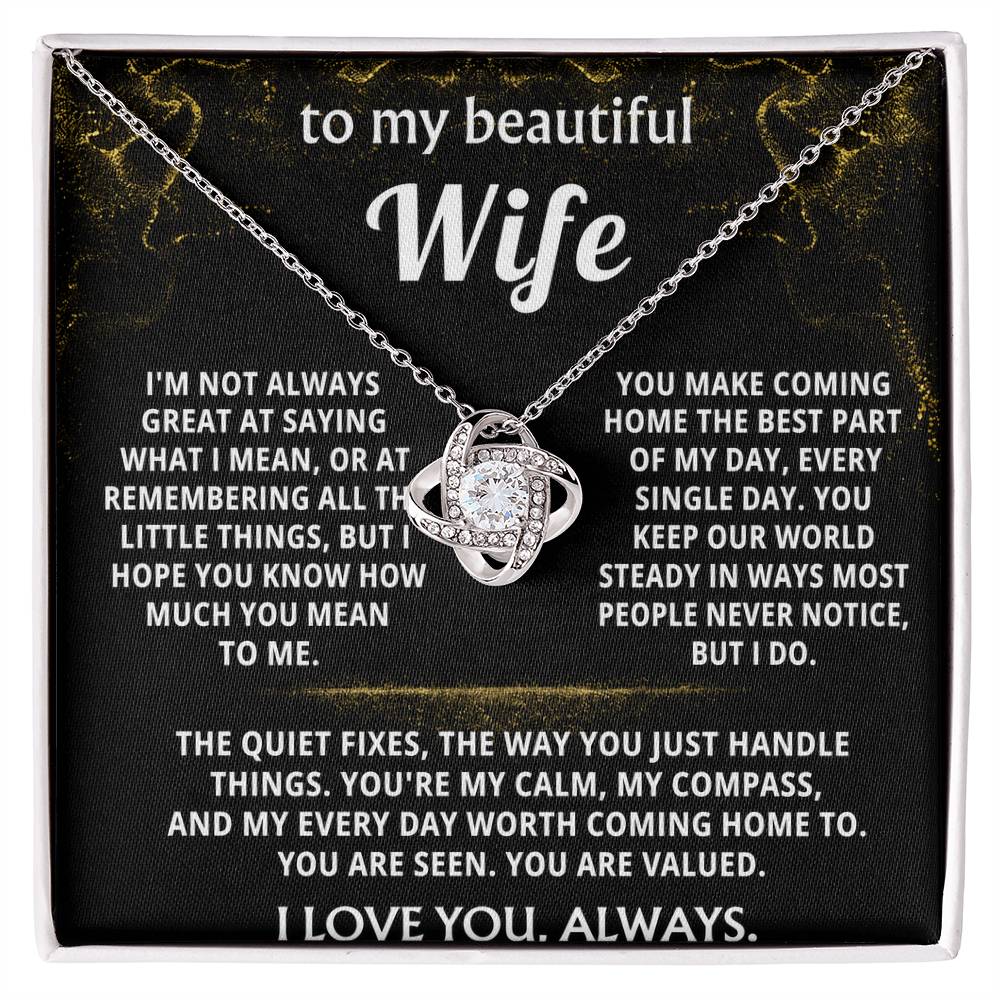 To My Wife, You make coming home best.